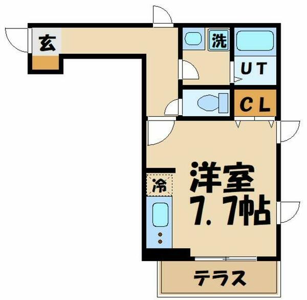 東京都調布市布田３丁目(賃貸アパート1R・2階・26.63㎡)の写真 その2