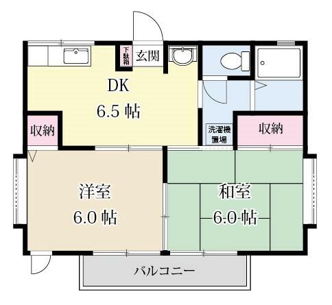 ル・シェール鷺沼Ｂ棟 101｜神奈川県川崎市宮前区土橋３丁目(賃貸アパート2DK・1階・40.64㎡)の写真 その2