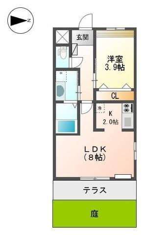 フォンテーヌＫ 101｜長崎県諫早市栗面町(賃貸アパート1LDK・1階・36.00㎡)の写真 その1