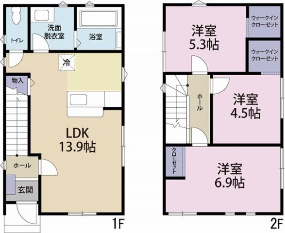 Ｌｏｒｂｅｅｒ C｜徳島県名西郡石井町高川原字南島(賃貸アパート3LDK・1階・73.90㎡)の写真 その2