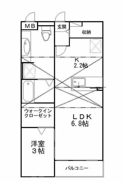 キャトル・セゾン駅前 202｜愛媛県新居浜市坂井町１丁目(賃貸アパート1LDK・2階・33.34㎡)の写真 その2