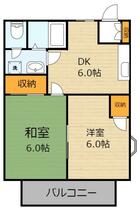 シャルマン花山手 101 ｜ 宮崎県宮崎市花山手西１丁目（賃貸アパート2DK・1階・40.04㎡） その2