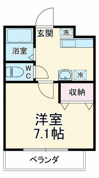 航空公園ＨＡビルⅡ 203｜埼玉県所沢市喜多町(賃貸マンション1K・2階・23.27㎡)の写真 その2