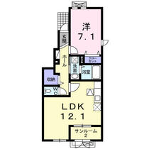 アクエリアスＡＫＡＤＡ 101 ｜ 富山県富山市赤田（賃貸アパート1LDK・1階・50.02㎡） その2