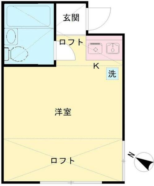 メゾン蘭 102｜東京都調布市下石原３丁目(賃貸アパート1R・1階・15.51㎡)の写真 その2