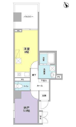 フェイム両替町 301｜静岡県静岡市葵区両替町１丁目(賃貸マンション1SK・3階・36.72㎡)の写真 その2