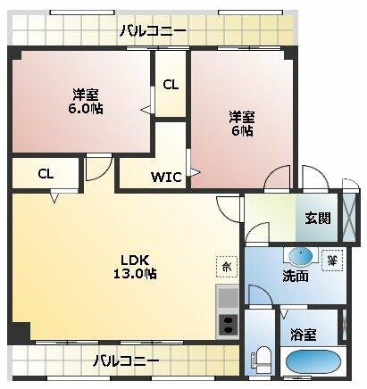 アイリスＭＴ 3C｜和歌山県海南市船尾(賃貸マンション2LDK・3階・56.64㎡)の写真 その2