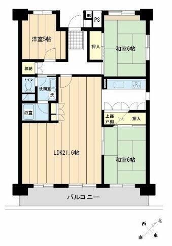 入船東エステート１号棟｜千葉県浦安市入船６丁目(賃貸マンション3LDK・4階・84.20㎡)の写真 その2