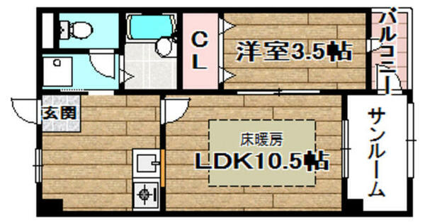 フローラＳＥ１２ｔｈ 312｜大阪府高槻市東五百住町１丁目(賃貸マンション1LDK・3階・32.70㎡)の写真 その2