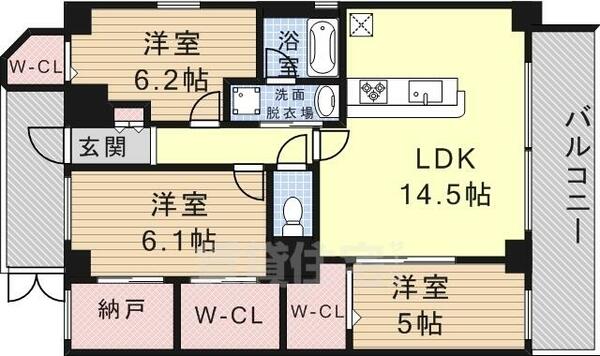 愛知県名古屋市中村区松原町５丁目(賃貸マンション3LDK・10階・76.49㎡)の写真 その2