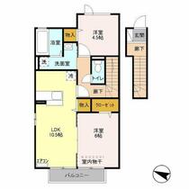 埼玉県上尾市小泉５丁目（賃貸アパート2LDK・2階・57.80㎡） その2