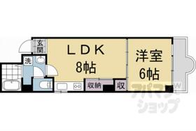 京都府京都市下京区金換町（賃貸マンション1LDK・4階・40.00㎡） その2