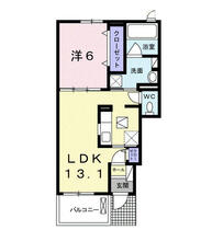 アンジュ　デュ　ヴァン　Ⅱ 102 ｜ 大分県別府市大字鉄輪（賃貸アパート1LDK・1階・45.09㎡） その2