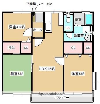 同じ建物の物件間取り写真 - ID:207001177007