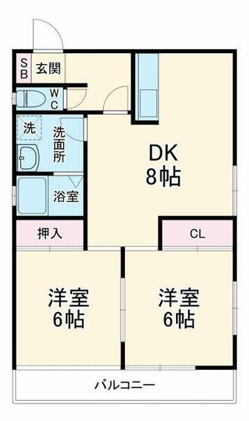 埼玉県さいたま市南区根岸２丁目(賃貸マンション2DK・3階・46.92㎡)の写真 その2