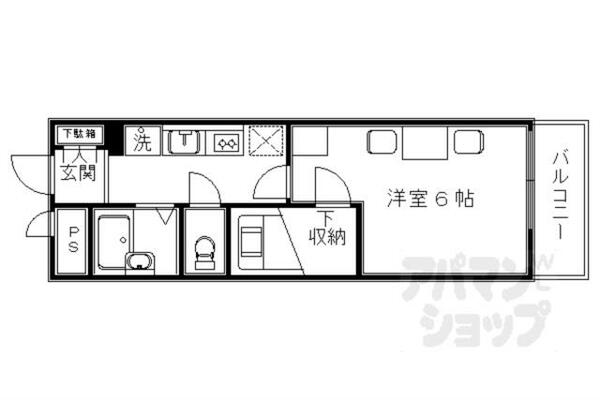 京都府京都市中京区壬生下溝町(賃貸マンション1K・2階・19.87㎡)の写真 その2