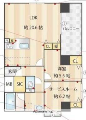 同じ建物の物件間取り写真 - ID:213101474869