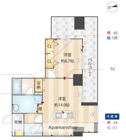 同じ建物の物件間取り写真 - ID:213101695369