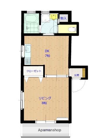 ゴールデンマンション 101｜長崎県佐世保市黒髪町(賃貸マンション1DK・1階・32.00㎡)の写真 その2