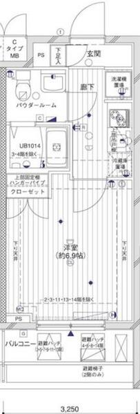 メインステージ両国 0503｜東京都墨田区両国３丁目(賃貸マンション1K・5階・22.75㎡)の写真 その2