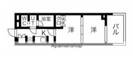 Ｎ’ｓパークレジデンス新宿御苑 1002｜東京都新宿区新宿５丁目(賃貸マンション2K・10階・25.01㎡)の写真 その2