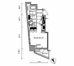 東京都板橋区板橋４丁目（賃貸マンション1R・4階・25.56㎡） その2