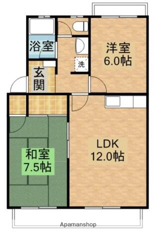 カーサカジマⅡ 203｜静岡県富士市本市場(賃貸マンション2LDK・2階・53.28㎡)の写真 その2