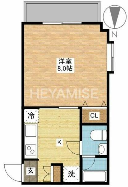 長崎県長崎市御船蔵町(賃貸マンション1K・4階・27.68㎡)の写真 その2