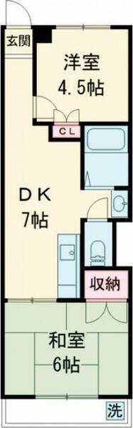 東京都目黒区碑文谷５丁目(賃貸マンション2DK・2階・36.75㎡)の写真 その2