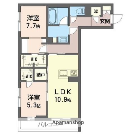 同じ建物の物件間取り写真 - ID:211046127907