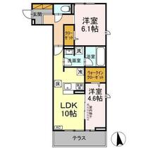 グレイスゲート新八柱  ｜ 千葉県松戸市金ケ作（賃貸アパート2LDK・1階・53.71㎡） その2