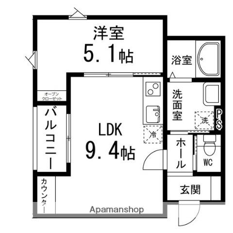 同じ建物の物件間取り写真 - ID:204004078522