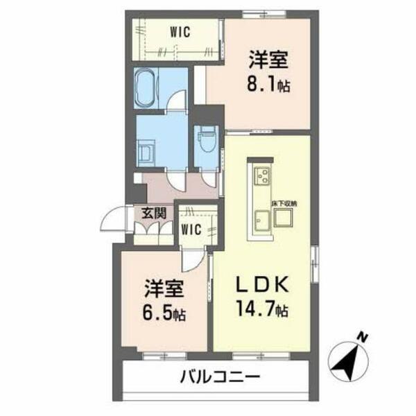 パインツリー（ＢＥＬＳ認証・ＺＥＨ） A0102｜岡山県倉敷市連島町矢柄(賃貸マンション2LDK・1階・69.24㎡)の写真 その2