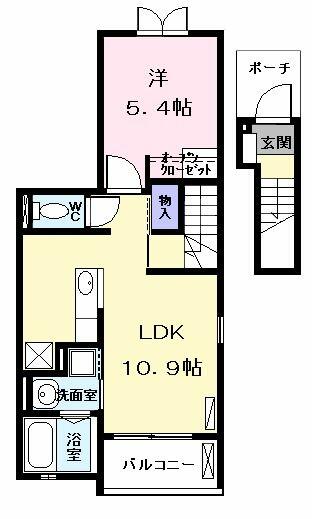愛知県名古屋市熱田区四番１丁目(賃貸アパート1LDK・2階・41.30㎡)の写真 その2