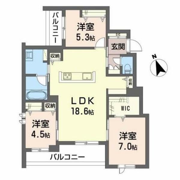 フィーノ A0402｜広島県広島市安佐南区緑井２丁目(賃貸マンション3LDK・4階・77.37㎡)の写真 その2