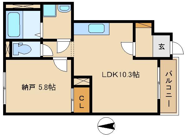 兵庫県高砂市米田町米田(賃貸アパート1LDK・1階・40.39㎡)の写真 その2