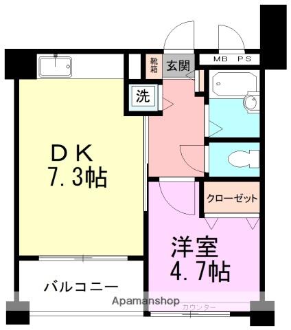 アミリス｜千葉県佐倉市表町４丁目(賃貸マンション1DK・1階・29.68㎡)の写真 その2