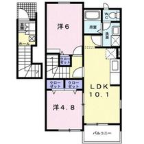 福岡県三井郡大刀洗町大字山隈（賃貸アパート2LDK・2階・50.27㎡） その2