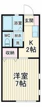 神奈川県横浜市港南区上大岡東２丁目（賃貸アパート1K・1階・25.00㎡） その2