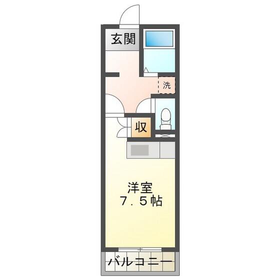 ダイアナポリス鳥居　Ⅰ 105｜三重県津市鳥居町(賃貸マンション1R・1階・24.75㎡)の写真 その2