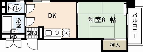 寺川ビル｜広島県広島市中区土橋町(賃貸マンション1DK・5階・20.00㎡)の写真 その2