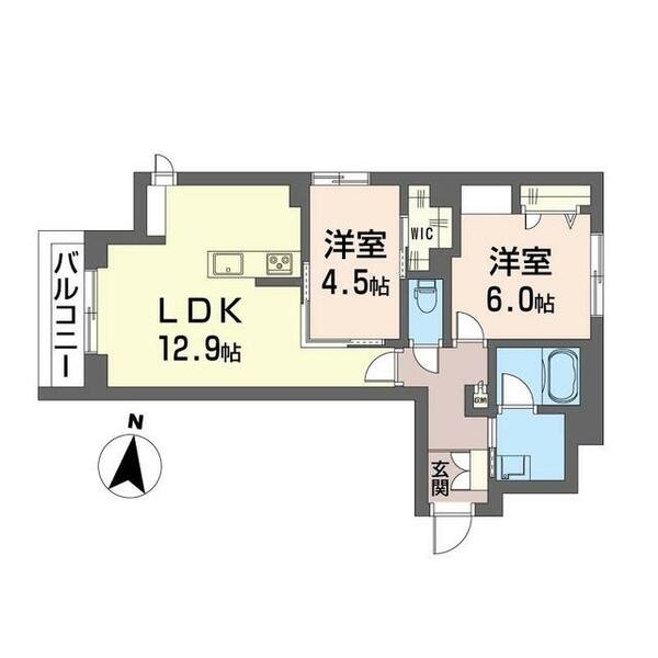 リーベ西落合 00303｜東京都新宿区西落合２丁目(賃貸マンション2LDK・3階・57.29㎡)の写真 その2