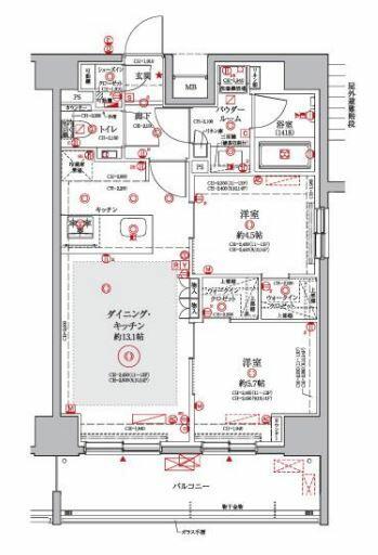 板橋本町ステーションレジデンス 1401｜東京都板橋区大和町(賃貸マンション2LDK・14階・55.42㎡)の写真 その2