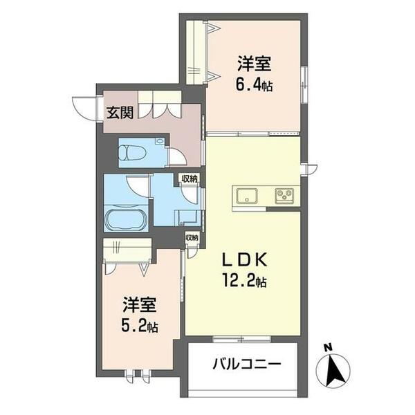 ココン西日暮里 00202｜東京都荒川区荒川３丁目(賃貸マンション2LDK・2階・55.54㎡)の写真 その2