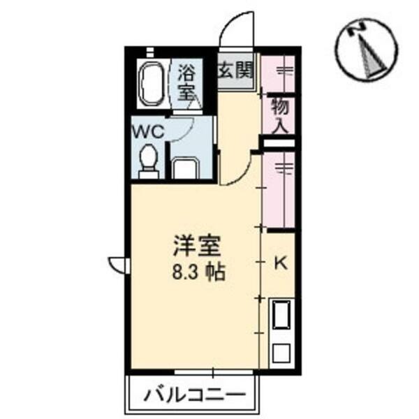 ハッピーチャイム A0202｜鳥取県米子市旗ヶ崎６丁目(賃貸アパート1R・2階・30.00㎡)の写真 その2