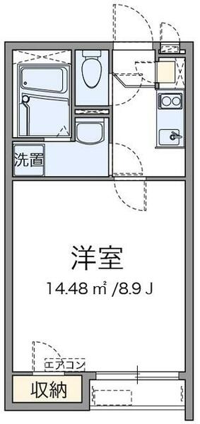 クレイノさんふらわー入谷　５５９１２　 107｜神奈川県座間市入谷西２丁目(賃貸アパート1K・1階・25.19㎡)の写真 その2