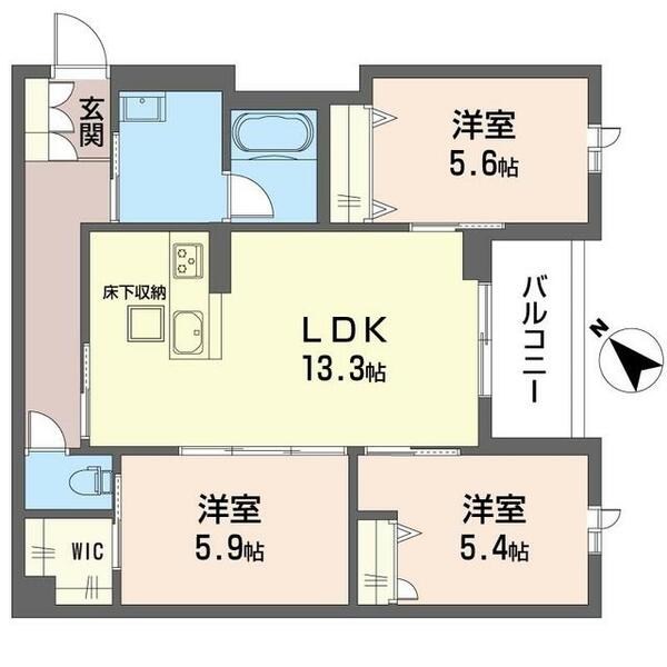 コージー　ベイ　ハウス 00102｜千葉県市原市五所(賃貸マンション3LDK・1階・70.65㎡)の写真 その2