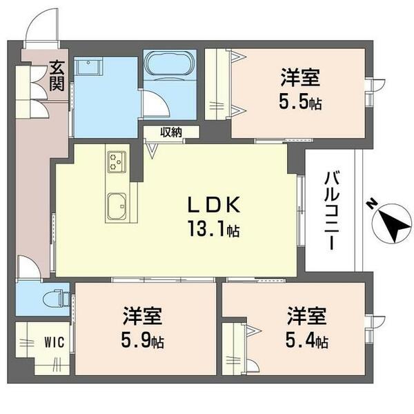 コージー　ベイ　ハウス 00302｜千葉県市原市五所(賃貸マンション3LDK・3階・71.50㎡)の写真 その2