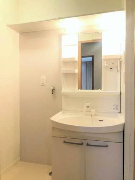 画像11:洗面所の洗髪洗面化粧台です。左側が洗濯機置き場です。