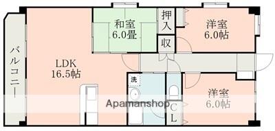 アメニティ光の森｜熊本県菊池郡菊陽町光の森２丁目(賃貸マンション3LDK・2階・71.50㎡)の写真 その2